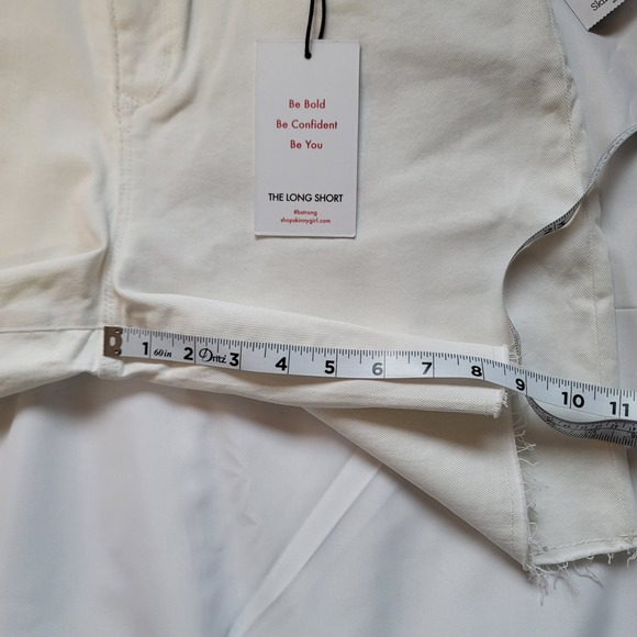 Skinnygirl Jeans "The Long Short" White Shorts NWT Women's Size 31/12 - Picture 5 of 6